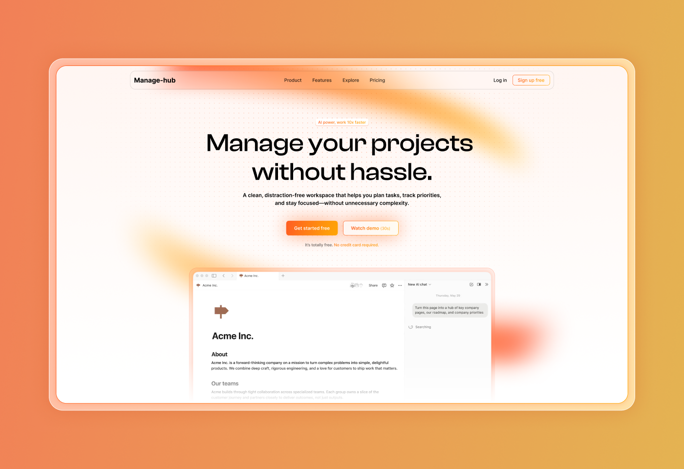 ✨ Productivity SaaS – Hero Section UI dashboard designinspiration dribbble hero landingpage productdesign saas ui uidesign uxdesign webdesign