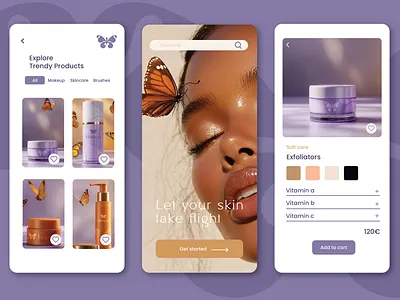 Khinea app beauty corporateimage graphic design identity skincare ui