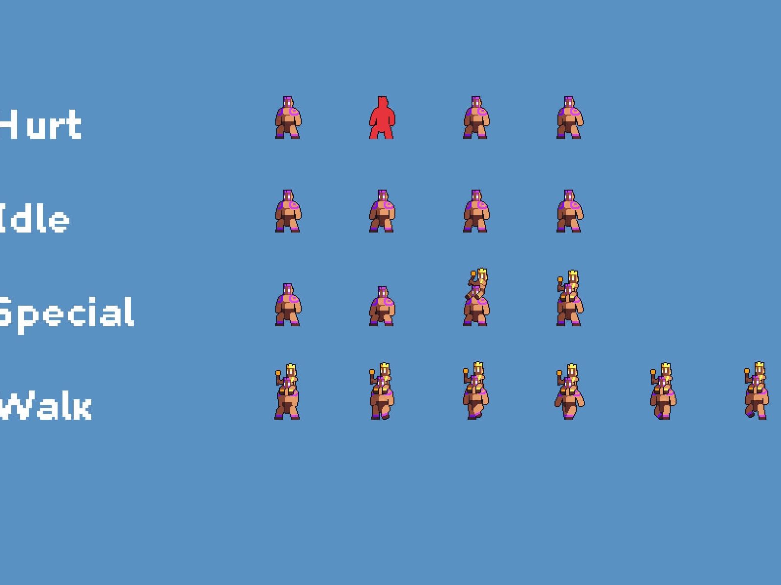 Desert Bosses Pixel Art Sprite Sheet Pack 