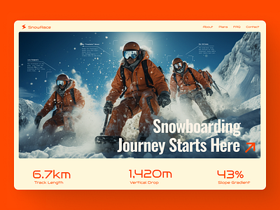 Сoncept of the snow race🏂 design simply design ui ux