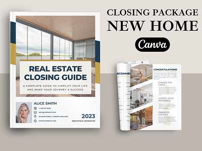 Closing Package Realtor Canva Template canva closing package real estate realtor template