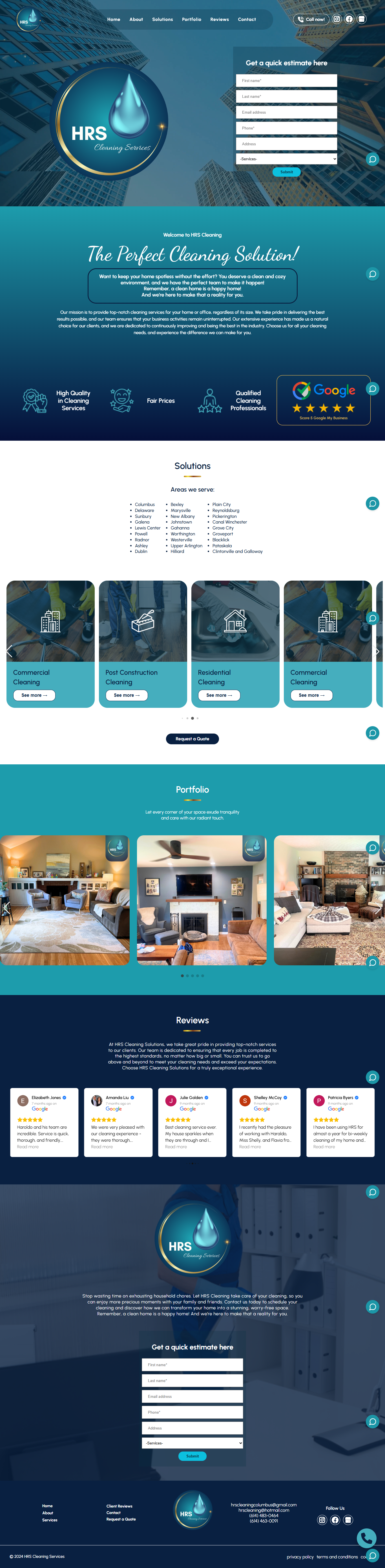 Professional Cleaning Service Website Design branding design graphic design illustration landingpage logo ui webdesign webxpart