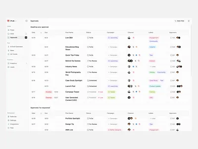 Approvals app design product ui ux web app