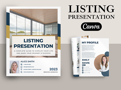 Listing Presentation Realtor Canva Templates canva template listing presentation real estate realtor