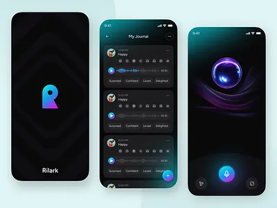 AI-Journal & Mental Health App UI/UX Design ai ai design ai health app design clean design ios journal app mental health mental health mobile app mobile app modern interface mood tracking product design uxui