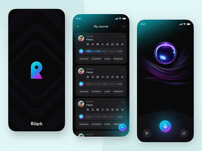 AI-Journal & Mental Health App UI/UX Design ai ai design ai health app design clean design ios journal app mental health mental health mobile app mobile app modern interface mood tracking product design uxui