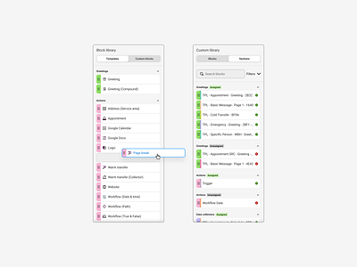 Builder Sidebars app bars buttons dd desktop drag drop list menu saas sidebar ui ux