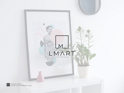 LMART art company art studio company graphic design logo logo design minimal modern logo