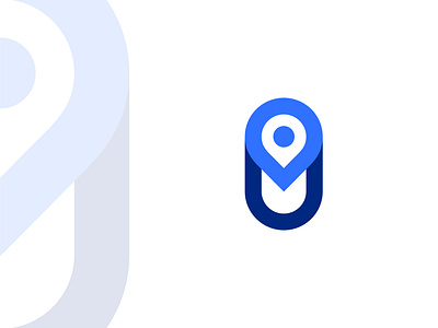 Letter U and location pin app icon branding design graphic design icon location logo minimalist modern opin vector