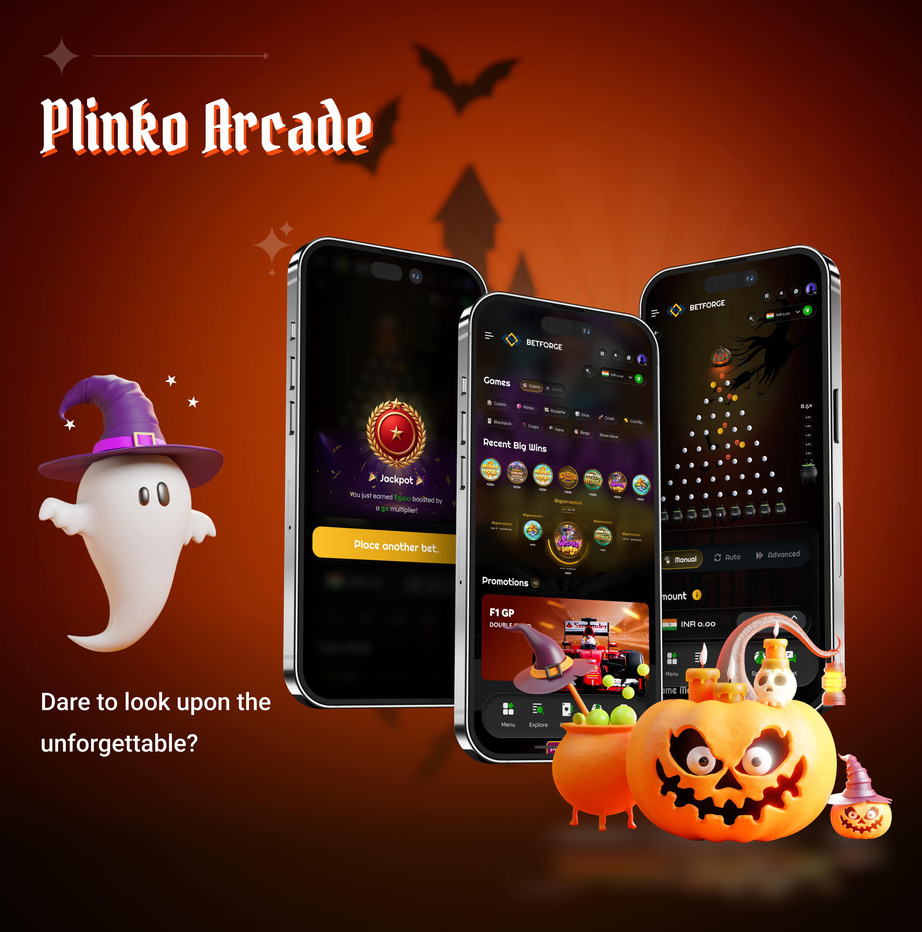 Plinko Arcade – A Thrilling Halloween Plinko Experience igaming halloween design online casino arcade plinko game ui plinko ux