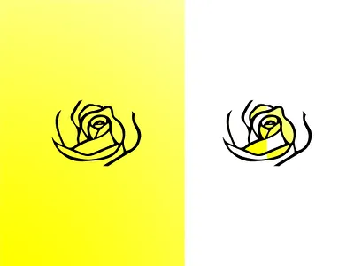 Flower - Yellow Rose Logo Design - beauty and skin care brand 3d beauty branding classic flower gfxmanjur glow gradient logo love natural nature premium rose skincare timeless yellow