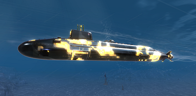 Stealth Submarine Animation 3d animation digital twin military ui visualization web design