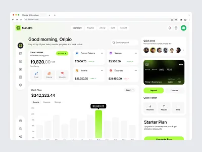 Finance Dashboard dashboard dashboard design finance finance dashboard fintech fintech dashboard modern dashboard money management dashboard product design ui web app