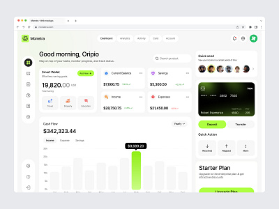 Finance Dashboard dashboard dashboard design finance finance dashboard fintech fintech dashboard modern dashboard money management dashboard product design ui web app