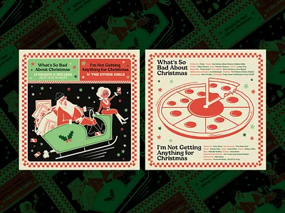 Christmas Split Single Design album design christmas christmas music design graphic design illustration music record design single design typography vector vinyl