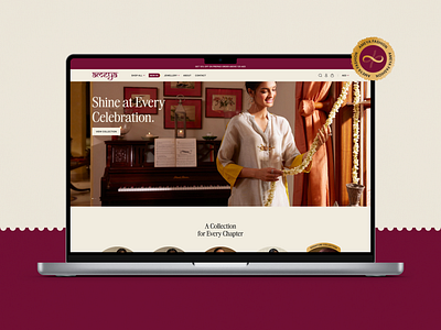 UIUX Design for Traditional Wear Website design ethnicwear fashion graphic design hero section home page logo product page ui uidesign ux vidual identity webdevelopment website website design welcome page