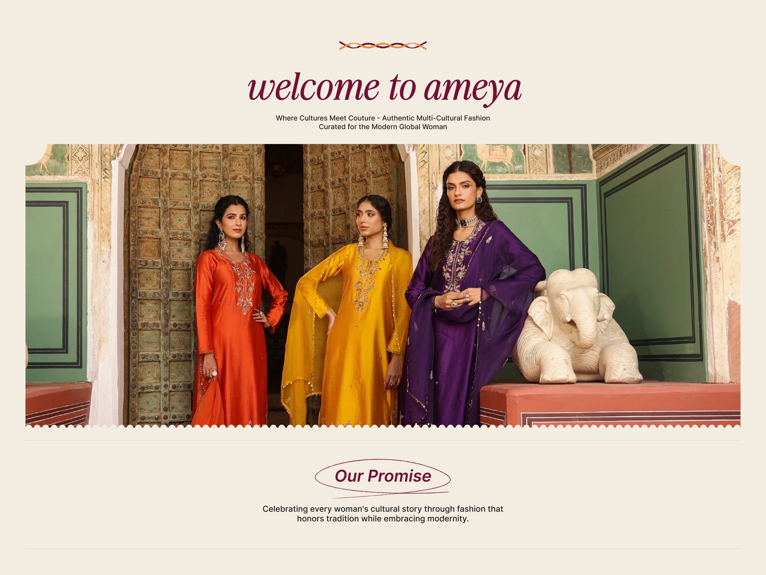 UIUX Design for Traditional Wear Website design ethnicwear fashion graphic design hero section home page logo product page ui uidesign ux vidual identity webdevelopment website website design welcome page