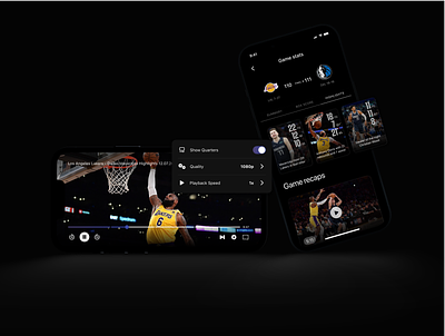 NBA app / Player app graphic design mobile nba player sport ui video