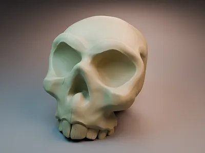 Stylized Skull (Sculpting Project) 3d assets blender design illustration props stylized