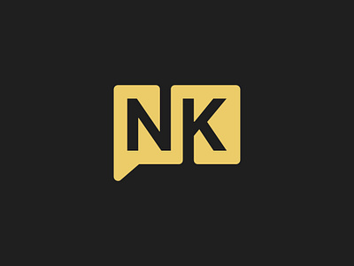 Letter NK Chat Logo Design app brand identity branding chat chat logo design icon initial nk logo logo design logo designer logomark message message logo minimalist logo nk nk chat nk icon nk logo