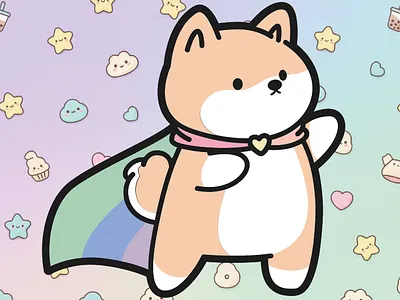 cute pride shiba cute dog kawaii pride shiba