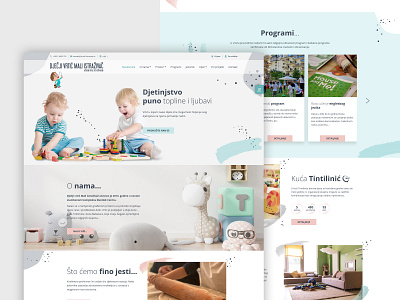 Private kindergarten 'Little explorer' design kindergarten web design web development website