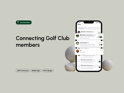 Golf Chat | Social Community | Mobile UX/UI Design & Development animation appstore design chat app chat platfrom community design figma flutter app golf golf app golf chat ios app design message app mobile app design product design social app social networking sports app ui ux case study ux ui