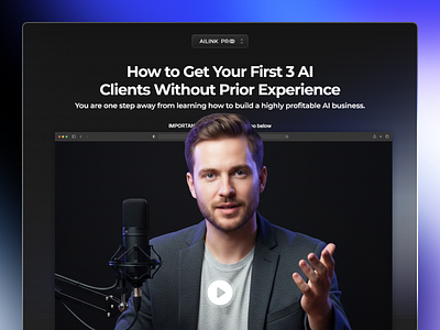 Funnel ✦ Conversion ✦ AI Link PRO artificial intelligence education funnel newsletter online trai tech web design