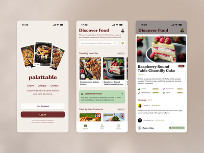 Palattable - Collectable Food App app community concept food product product design social media ui ux