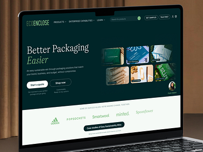 EcoEnclose Website Design caviar ecoenclose graphic design packaging ui ux