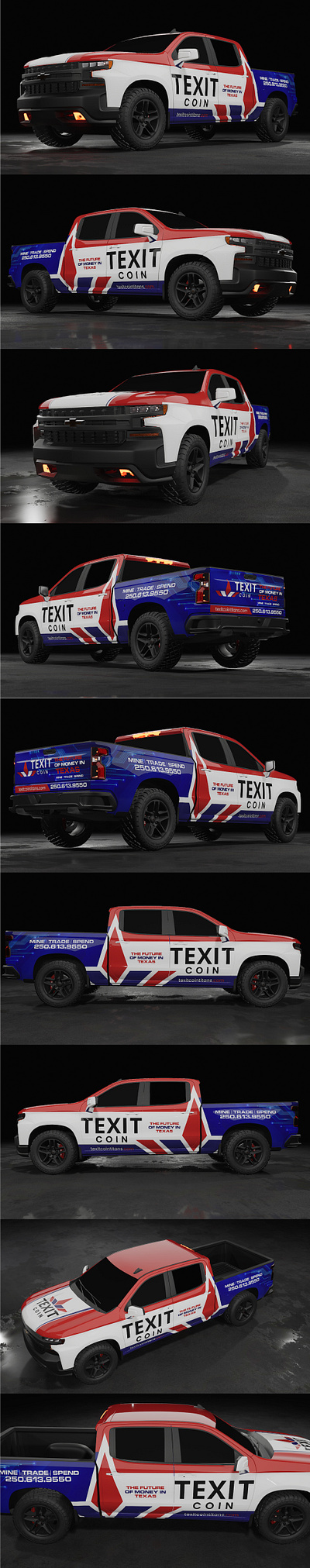 TEXIT COIN I TRUCK WRAP branding car wrap creative truck wrap graphic design truck wrap wrap