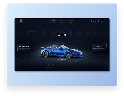 Car Automobile Website auto porsche design minimal trend ui ux web