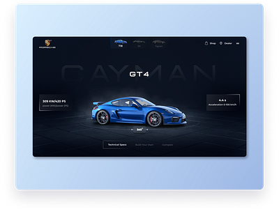 Car Automobile Website auto porsche design minimal trend ui ux web