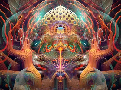 Numinous Nocturna abstract animation colorful colors dark mode forms futuristic geometric gradient graphic design illustration imagination motion graphics pattern print psychedelic shading shapes vibrant vintage