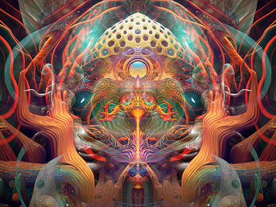 Numinous Nocturna abstract animation colorful colors dark mode forms futuristic geometric gradient graphic design illustration imagination motion graphics pattern print psychedelic shading shapes vibrant vintage