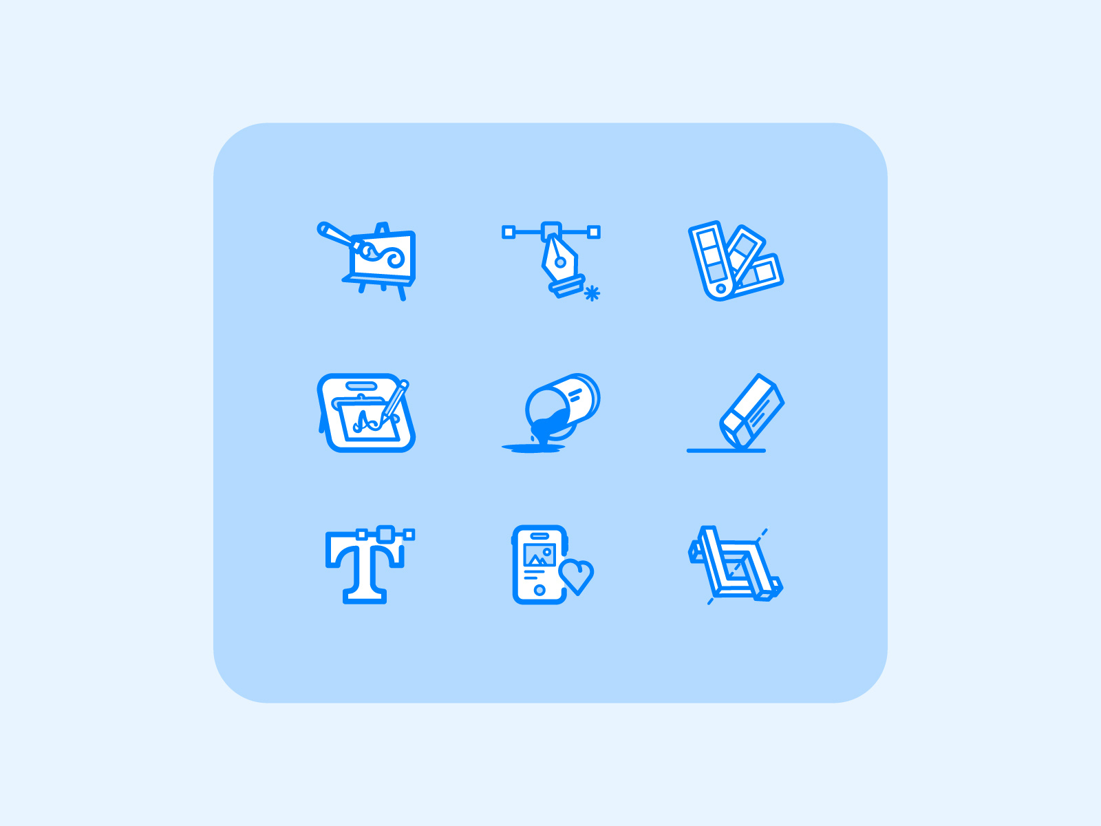 Example of Creative Tools Iconset — Blue Edition 🎨