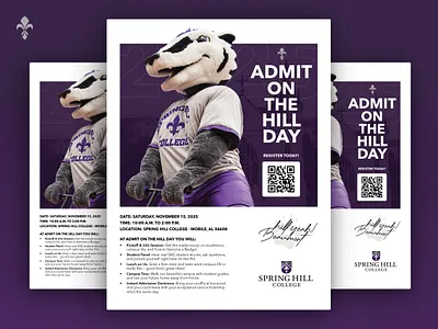 Admit on The Hill Day: Event Collateral college content design event event collateral event design flyer flyer design graphic design higher education presentation print university visual design