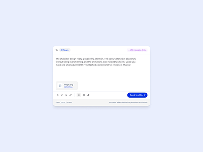 Seamless JIRA Feedback Component app concept design interface product ui ux