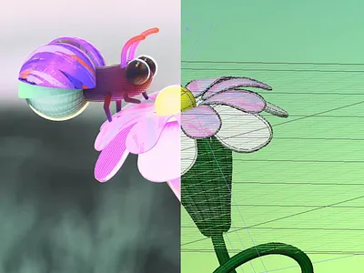 Little Firefly’s Adventure 3d animation c4d firefly illustration motion graphics shanhaijing