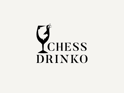 Chess Drink Logo l Drink Logo abstract knight logo branding chess club logo chess drink logo custom logo design discover graphic design logo logo design modern chess logo new vector wine glass chess logo