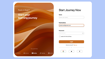 Learning Platform / Log In Screen Design app design branding dail uı figma illustratiın minimal uı ux uı