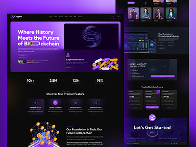 Blockchain Landing page blockchain blockchain hero blockchain landing pager cloud security crypto figma full landing page hero section trending blockchain trendy ui ui ui design ui ux design ux ux expert bd visual design web design