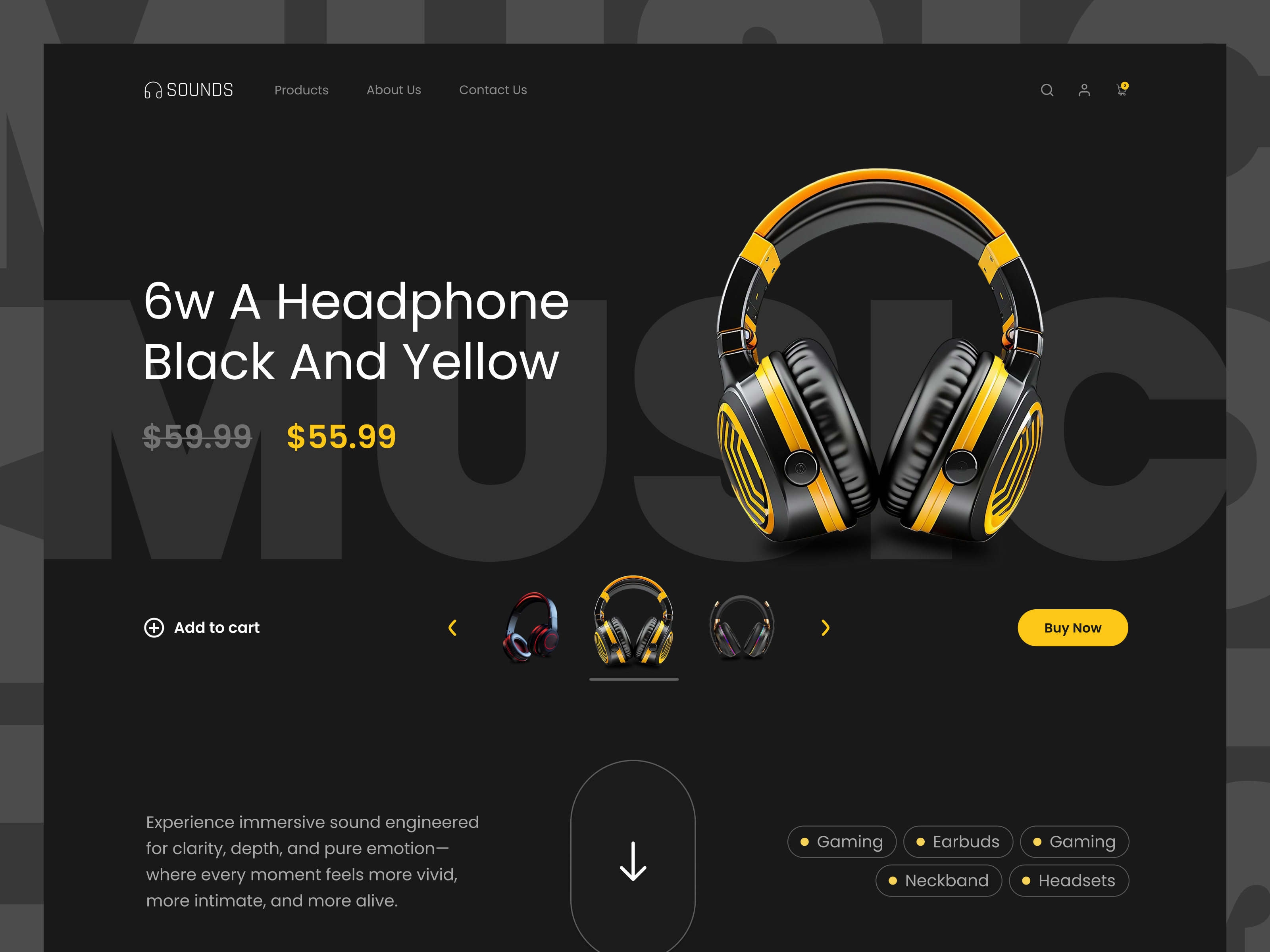 Premium Headphone Product Landing Page UI Design blog page design deal discount landing page deal page ecommerce landing page ecommercedesign home page design landing page design landingpage music page productlandingpage productshowcase shop shopify sound website design techui uiux website website design website designer wordpress