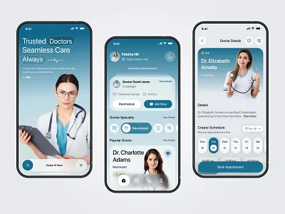 Doctor Appointment App doctor appointment app doctor booking app health app ux healthcare app ui medical app design mobile app design patient app design patient management app ui ux