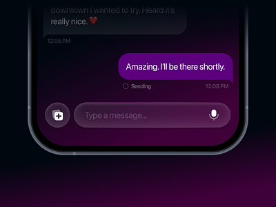 Dark Theme Chat app chat ios messages mobile design ui user interface
