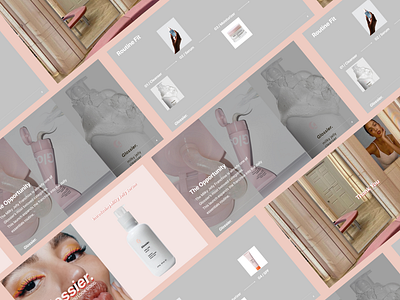 glossier product launch pitch deck branding design graphic design pitchdeck presentation