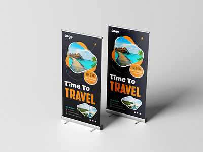 Travel agency Roll up banner design by Boldline Pixel banner printing boldline pixel design brand visibility business roll up company branding banner corporate identity design corporate roll up elegant roll up expo banner design graphic layout marketing banner marketing display portable banner professional roll up promotional roll up stand banner technology roll up travel roll up banner vertical stand banner