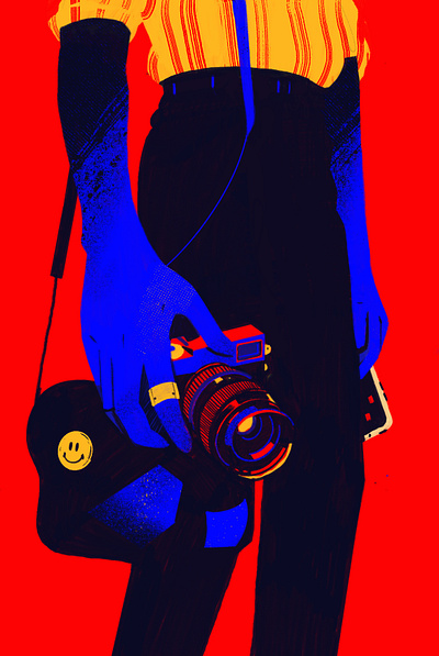 Photo-boi blue camera character design illustrated illustration illustrator people photo photocamera portrait portrait illustration procreate red style stylish