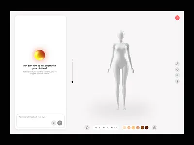 ⬆️ Style Assistant: Virtual Outfit Matching and Suggestions 3d 3d virtual fitting branding design e commerce fashion tech fashion technology interactive shopping logo outfit matching personalized fashion style suggestions ui virtual assistant virtual try on