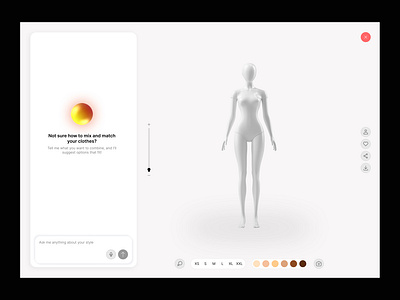 ⬆️ Style Assistant: Virtual Outfit Matching and Suggestions 3d 3d virtual fitting branding design e commerce fashion tech fashion technology interactive shopping logo outfit matching personalized fashion style suggestions ui virtual assistant virtual try on